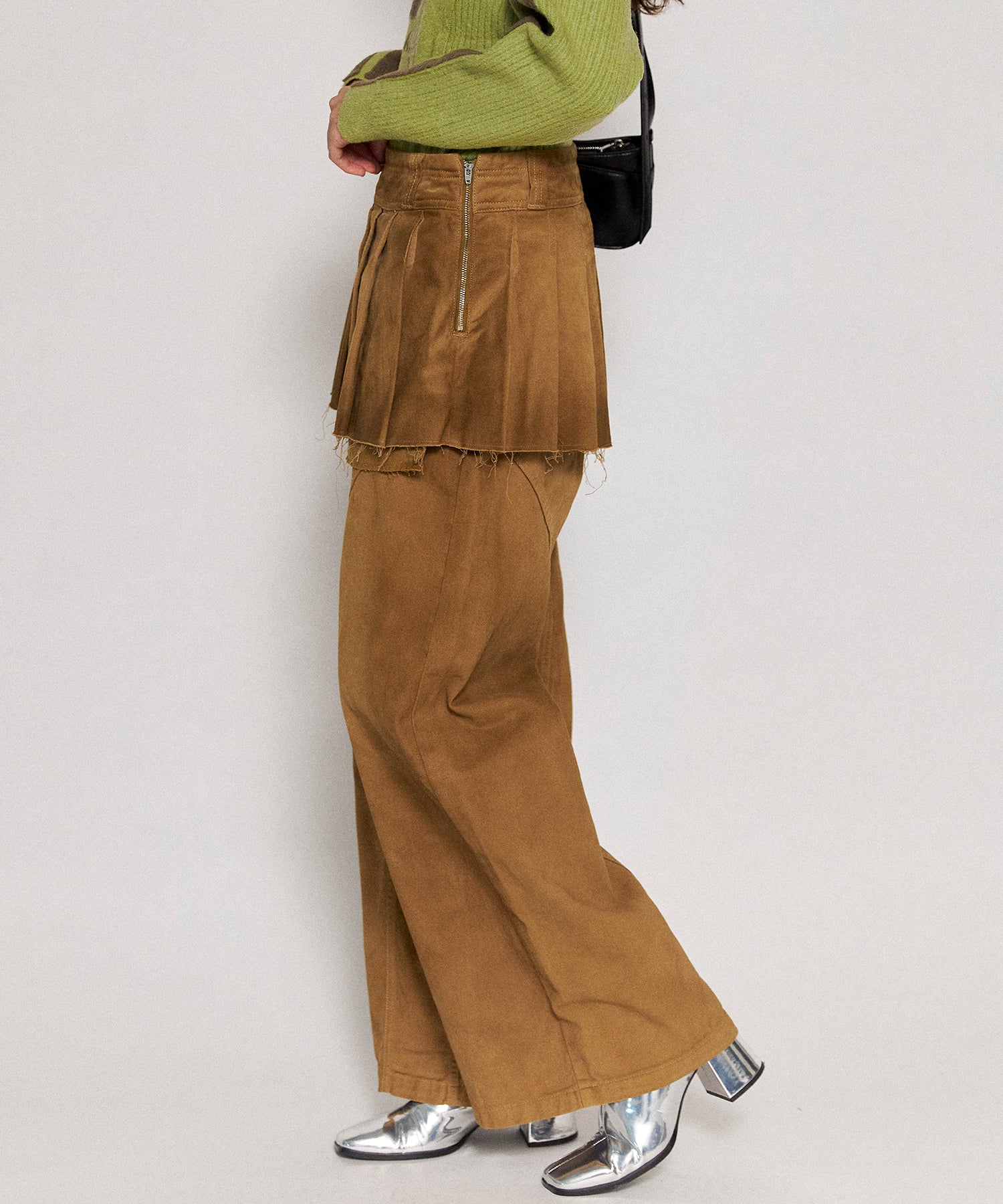 【24WINTER PRE-ORDER】Pleated Skirt Layered Pants