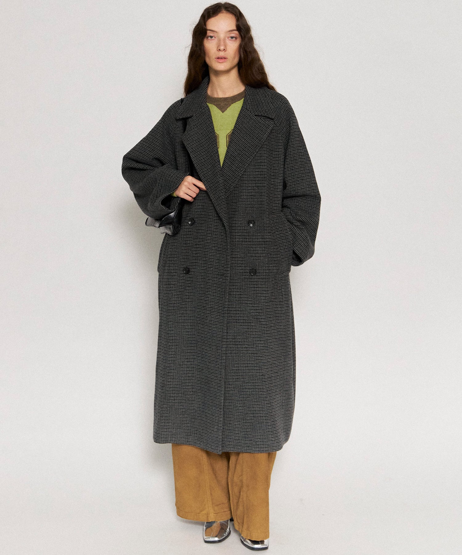 【24WINTER PRE-ORDER】Gun Club Plaid Long Coat