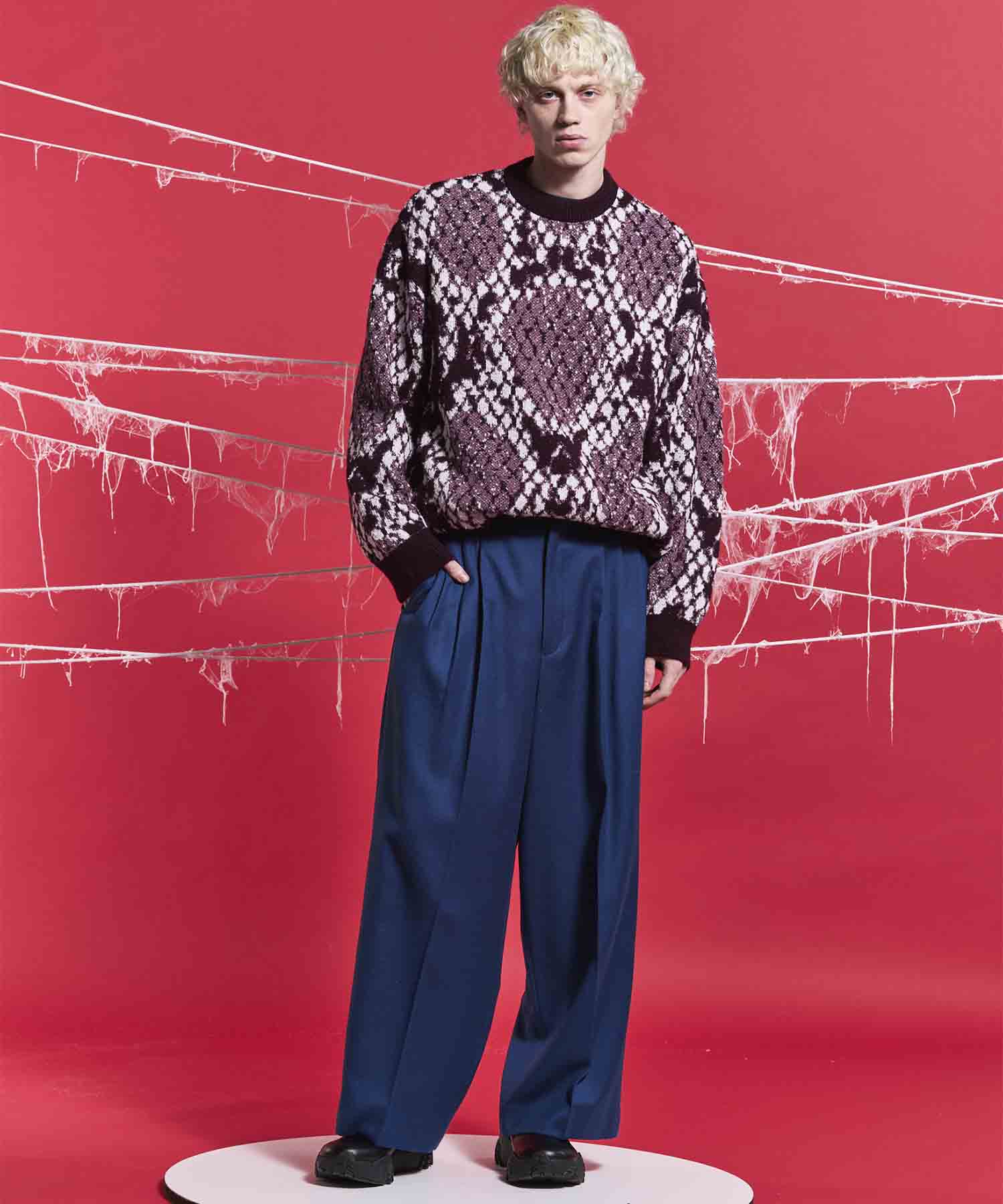 【24AW PRE-ORDER】Prime-Over Python Crew Neck Knit Pullover