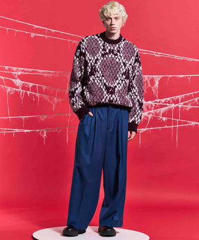 【24AW PRE-ORDER】Prime-Over Python Crew Neck Knit Pullover