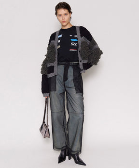 【24WINTER PRE-ORDER】Tulle Layer Denim Pants