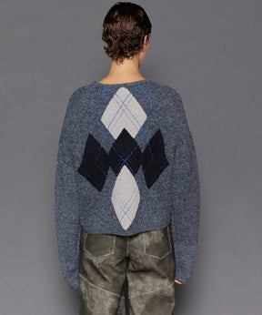 【24WINTER PRE-ORDER】Argyle Knit Tops