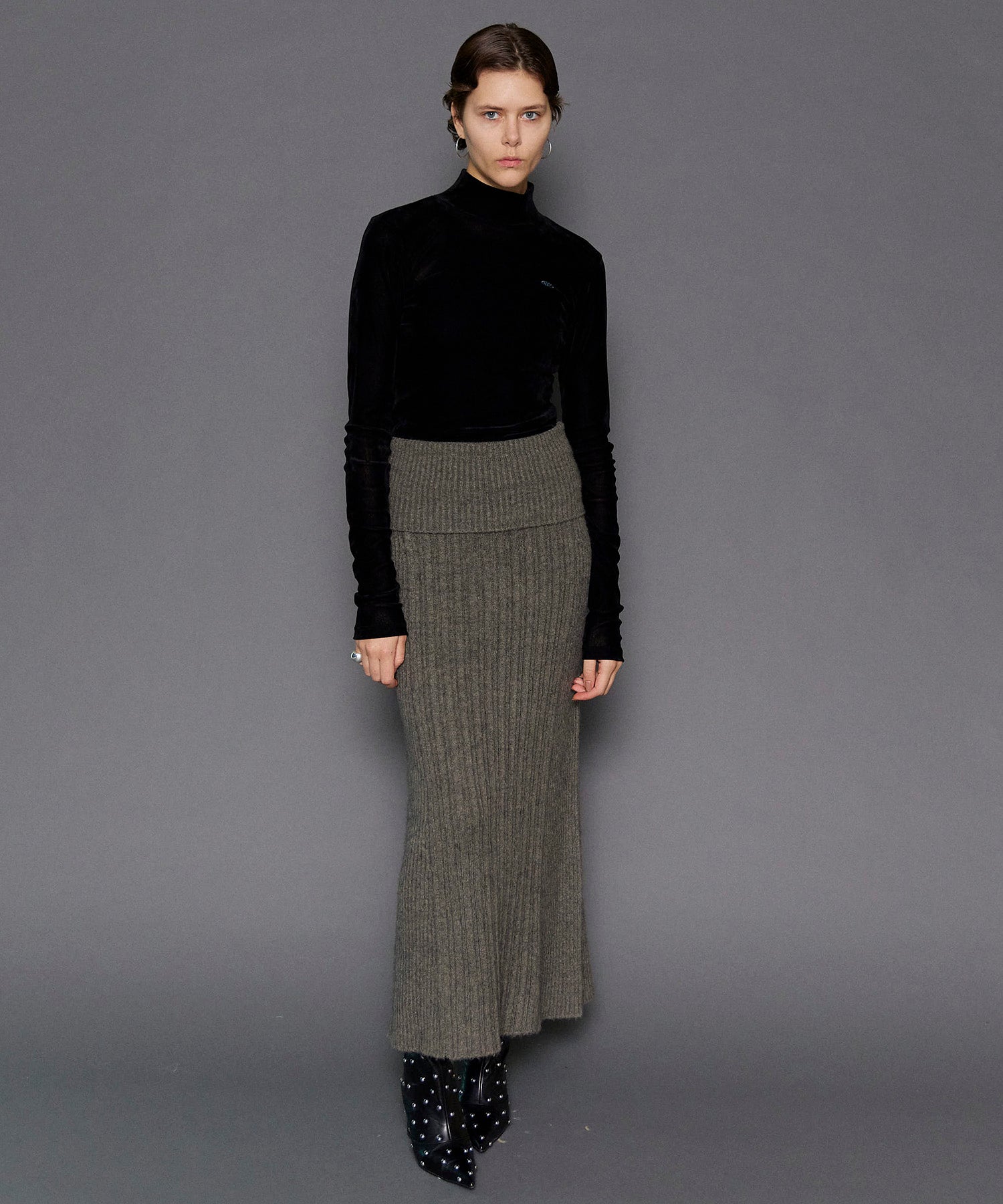 【24WINTER PRE-ORDER】Knit Maxi Length Skirt