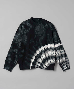 Hand Tie-Dye Sweat Prime-Over Crew Neck Pullover