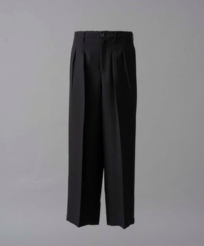 【Italian Dead Stock Fabric】Two-Tuck Wide Pants