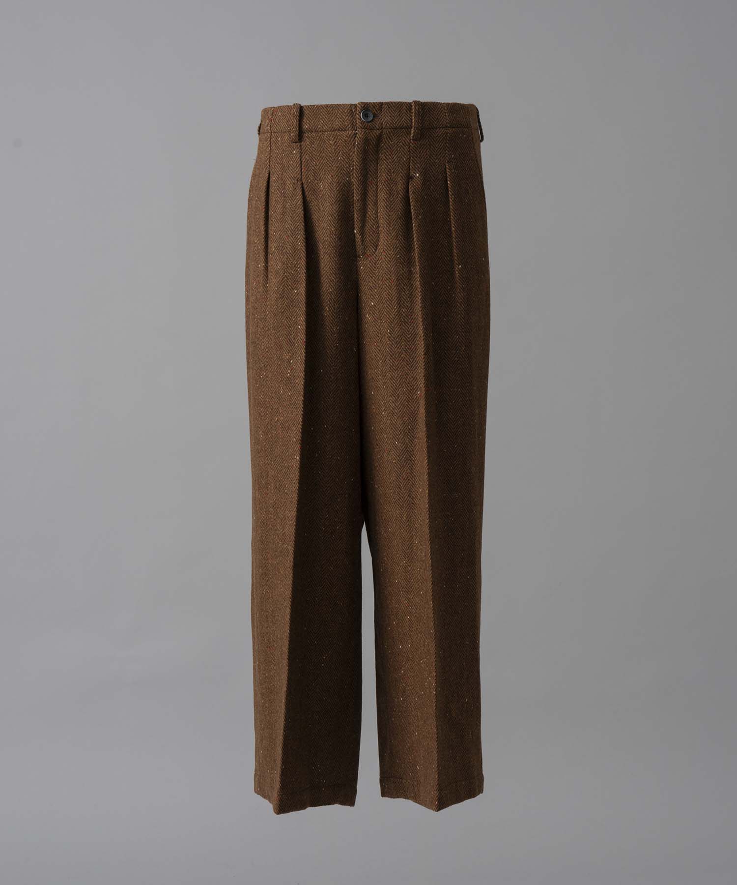 【Italian Dead Stock Fabric】Two-Tuck Wide Pants