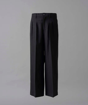 【Italian Dead Stock Fabric】Two-Tuck Wide Pants