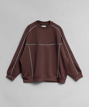 Prime-Over Cardboard Knit Crew Neck Track Pullover