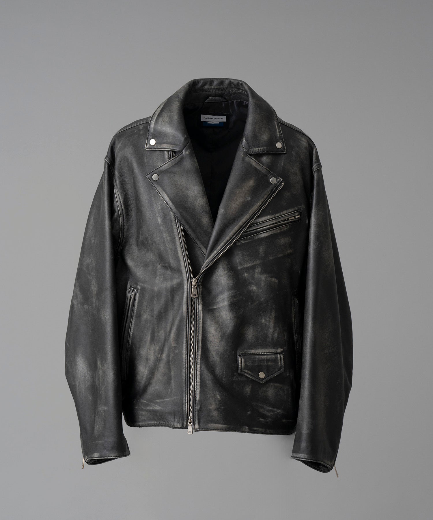 Sheep Leather Prime-Over Double Rider Jacket