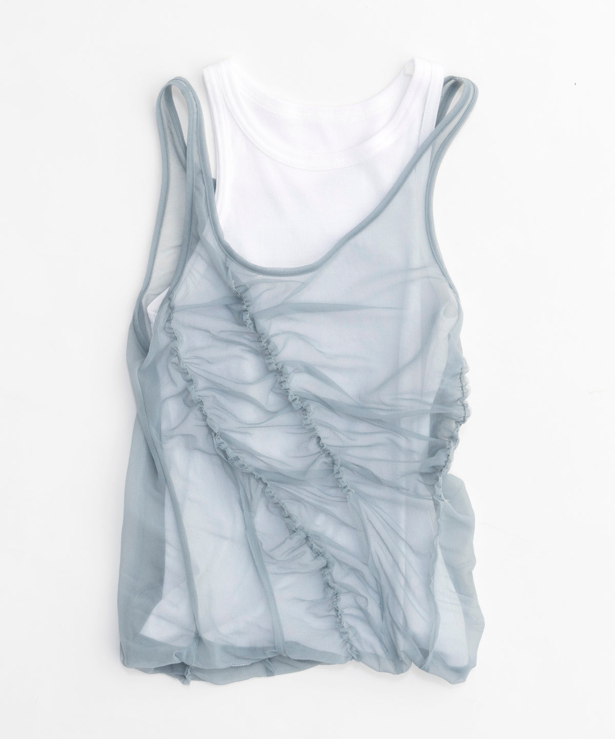 Sheer Drape layered Tank Top