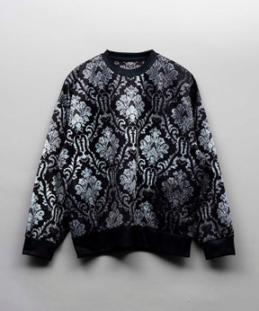 Prime-Over Multi Design Print Crew Neck Sweat Pullover