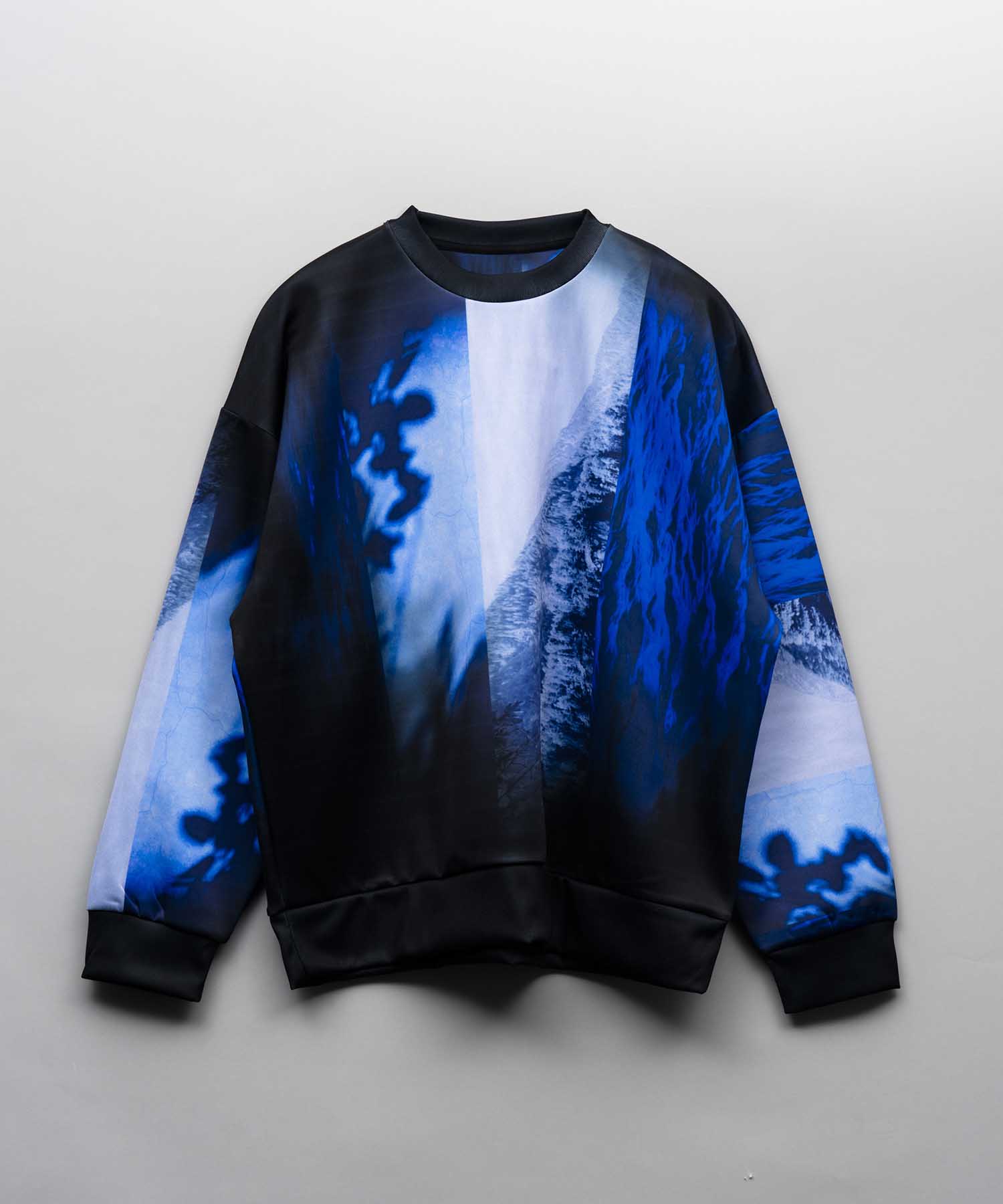 Prime-Over Multi Design Print Crew Neck Sweat Pullover