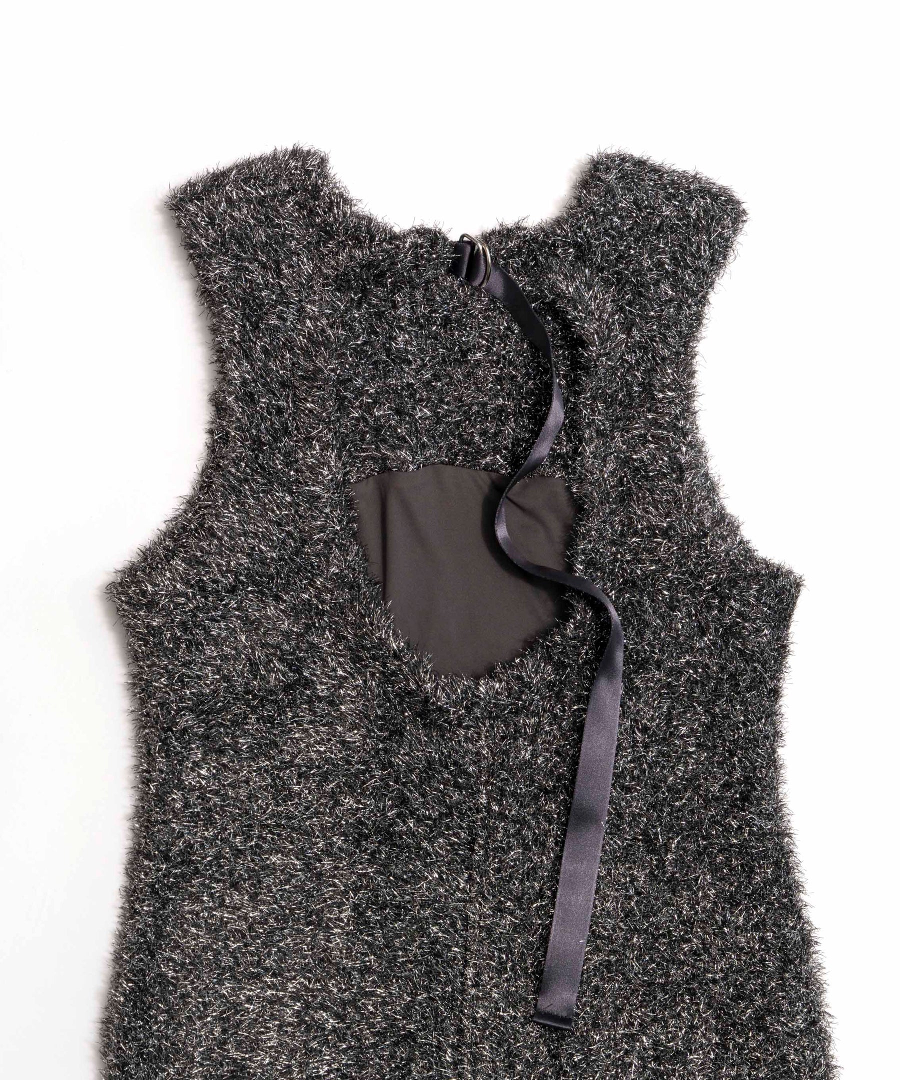 【SALE】Back Open Glitter Knit Onepiece