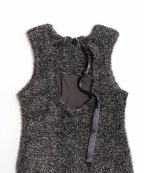 【SALE】Back Open Glitter Knit Onepiece