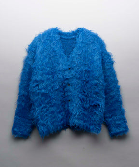 【24AW PRE-ORDER】Prime-Over Shaggy V-Neck Knit Cardigan