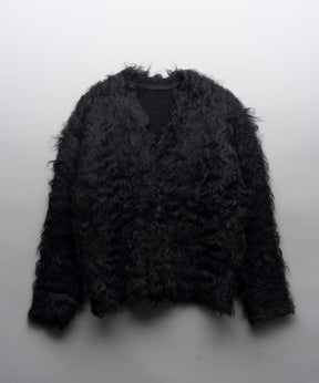 【24AW PRE-ORDER】Prime-Over Shaggy V-Neck Knit Cardigan