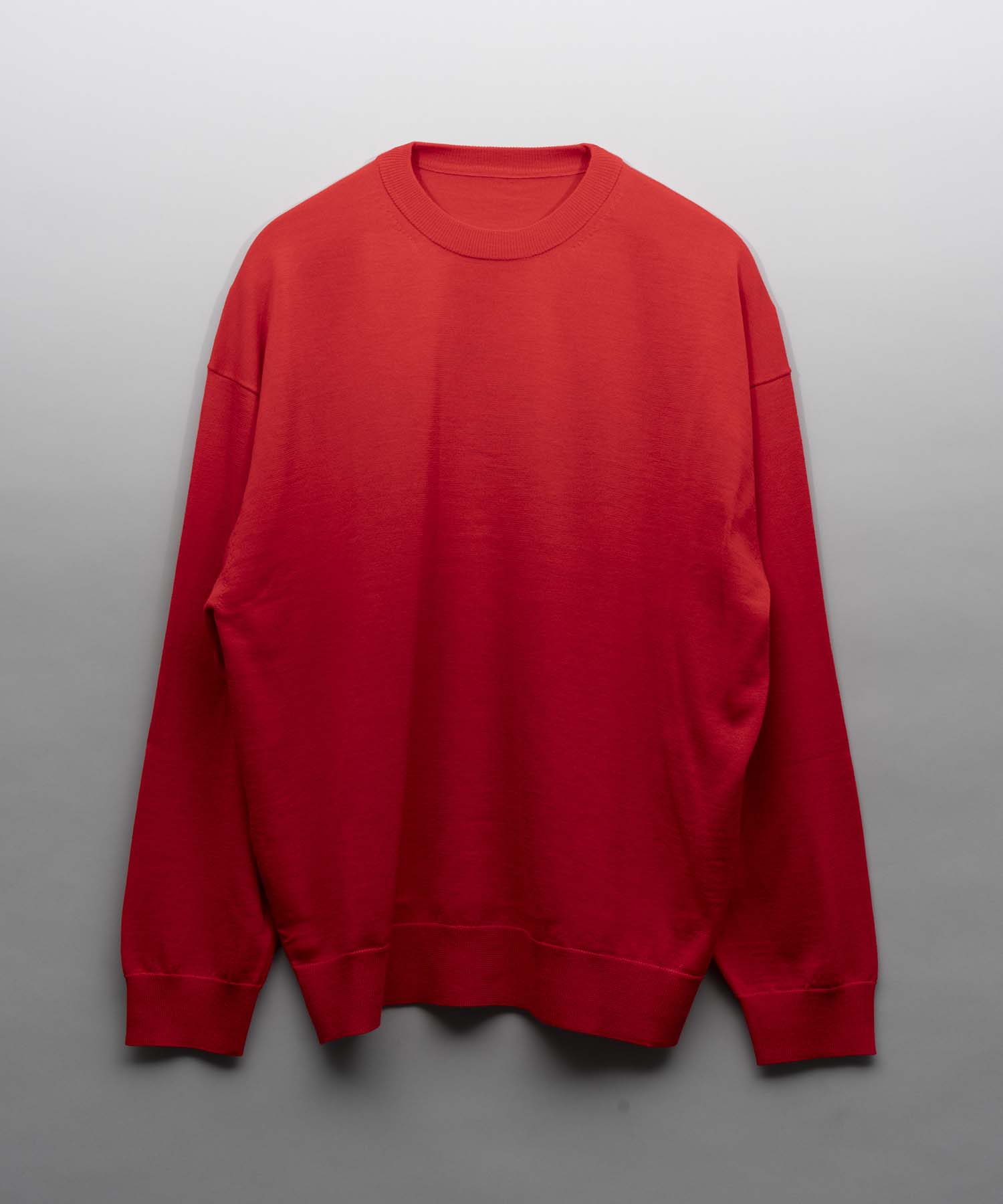 Super120s High Gauge Prime-Over Crew Neck Knit Pullover