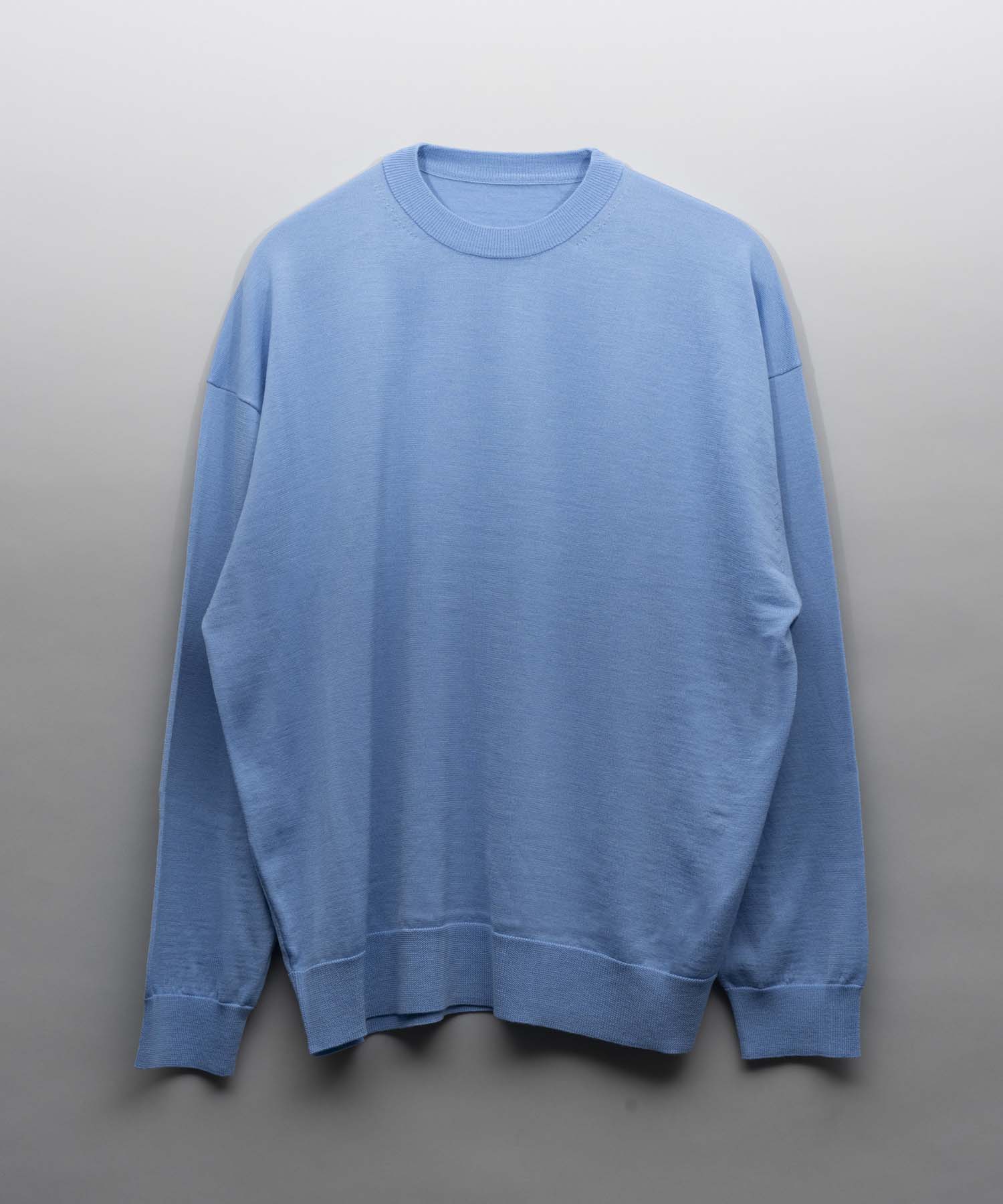 Super120s High Gauge Prime-Over Crew Neck Knit Pullover