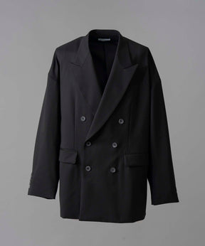 Wool Mix Prime-Over Peaked Lapel Double Tailored Jacket