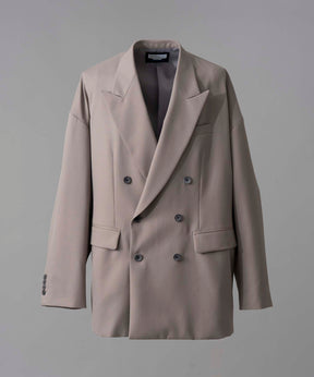 Wool Mix Prime-Over Peaked Lapel Double Tailored Jacket