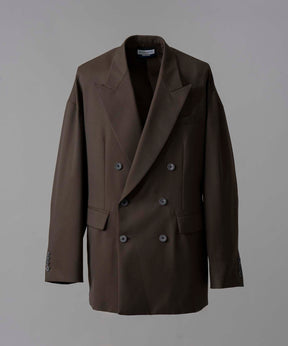 Wool Mix Prime-Over Peaked Lapel Double Tailored Jacket