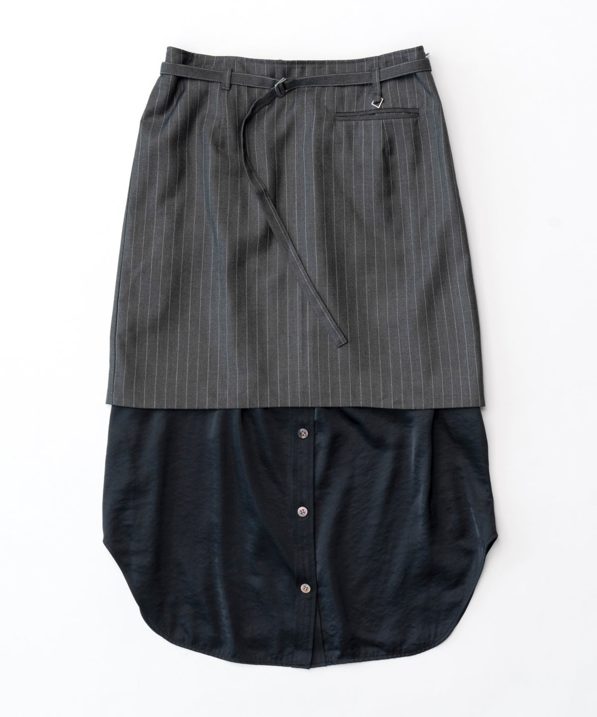 【SALE】Shirt Layered Mini Skirt