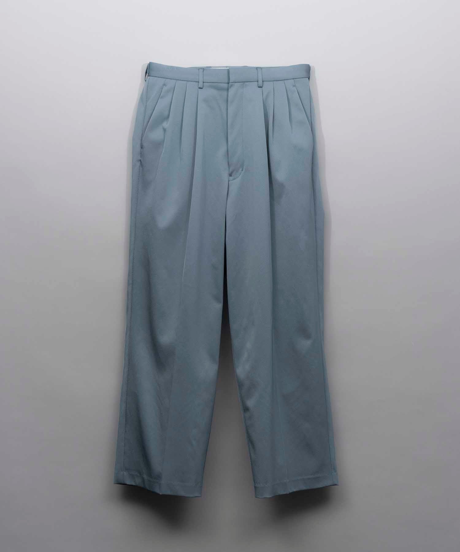 Triacetate Three-Tuck Wide Pants