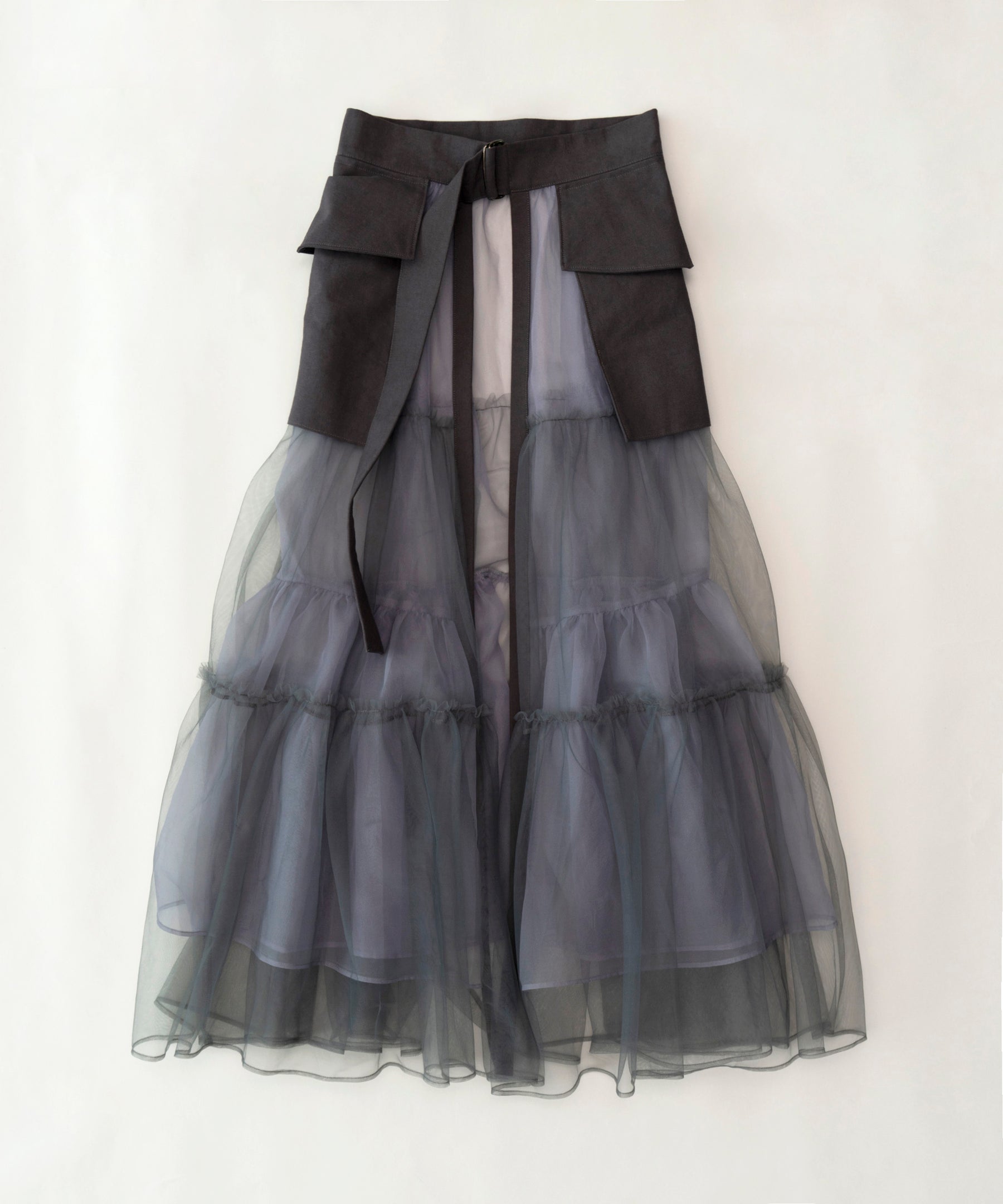 Tulle Tiered Belt Skirt