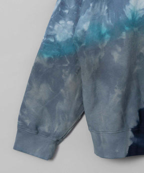 Hand Tie-Dye Sweat Prime-Over Crew Neck Pullover