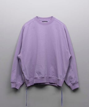 Heavy-Weight Sweat Prime-Over Side Zip Crew Neck Pullover