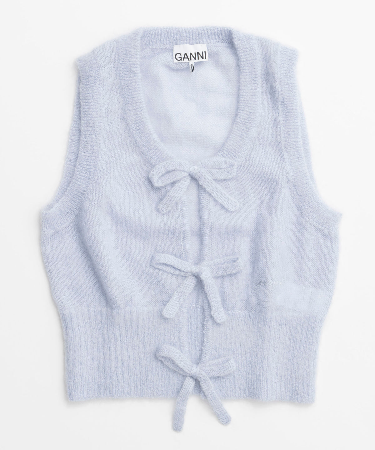 【GANNI】Light Mohair Tie String Vest