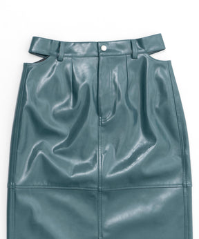 【SALE】Vegan Leather Tight Skirt