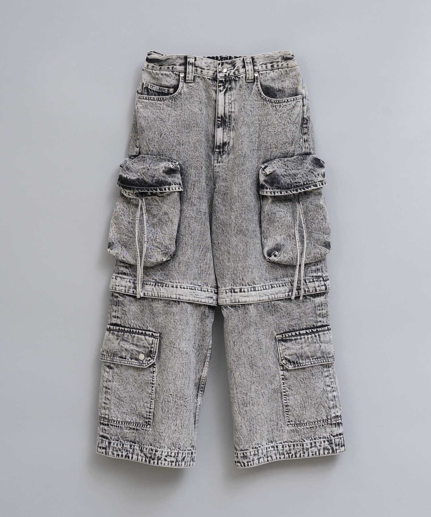 【PRE-ORDER】Big Pocket 2WAY Buggy Denim Cargo Pants