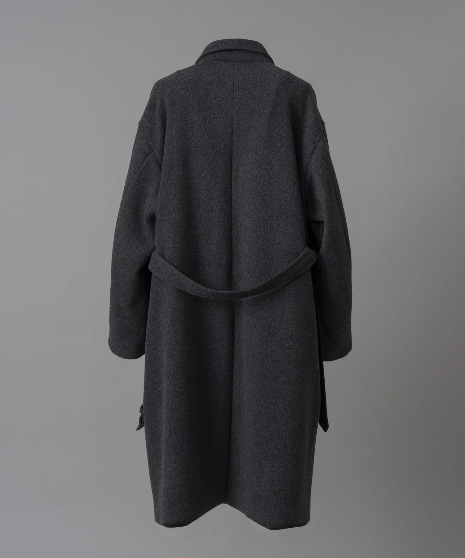 【24AW PRE-ORDER】Super140s Prime-Over Forward Drop Melton Coat