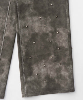 【24WINTER PRE-ORDER】Studs Vegan Leather Straight Pants