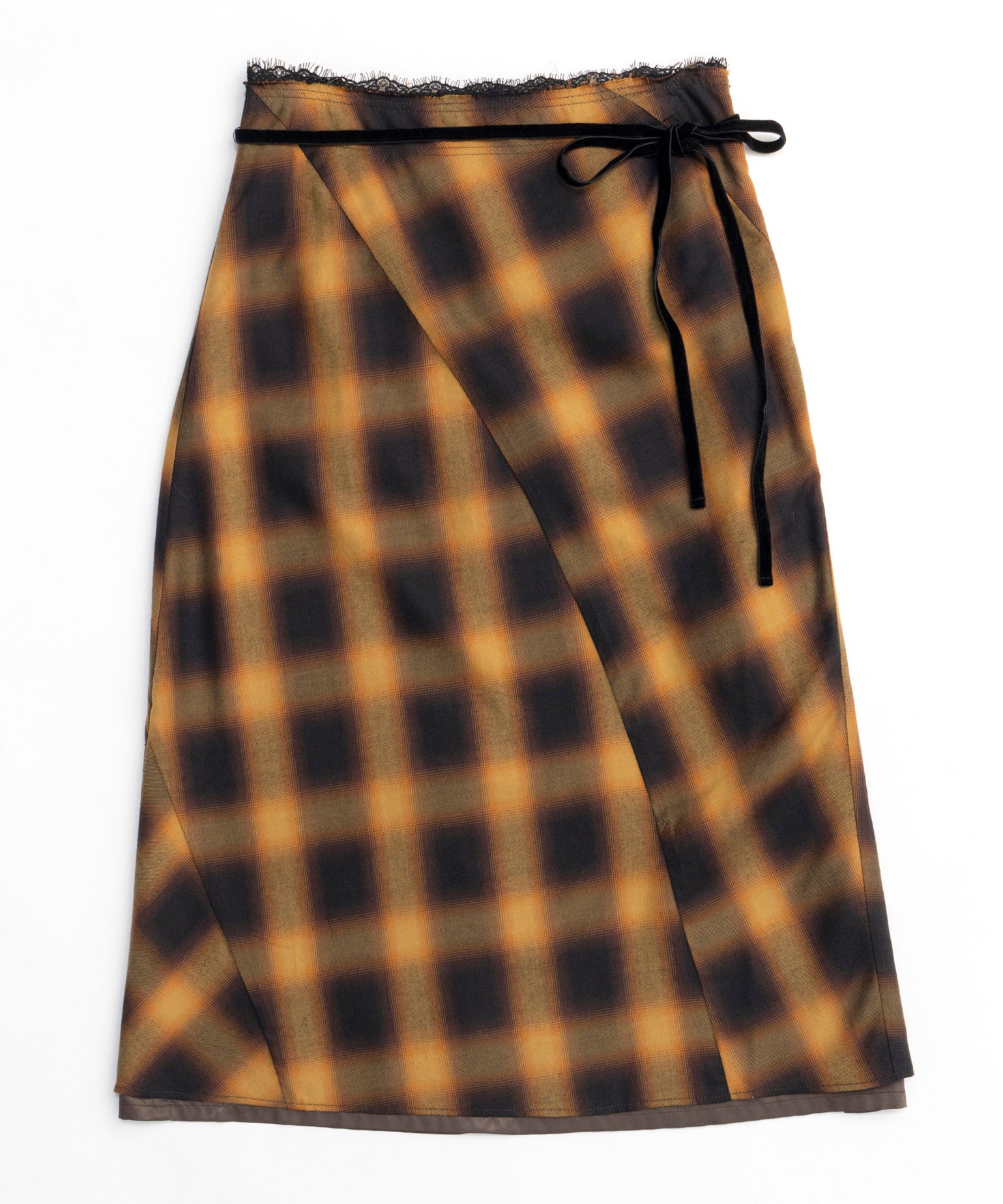 【PRE-ORDER】Checkered Bias Seam Midi Skirt