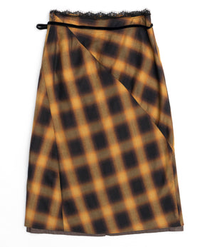 【PRE-ORDER】Checkered Bias Seam Midi Skirt