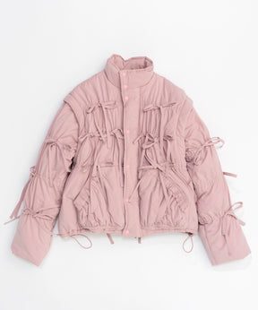 2way Ribbon Puffer Jacket