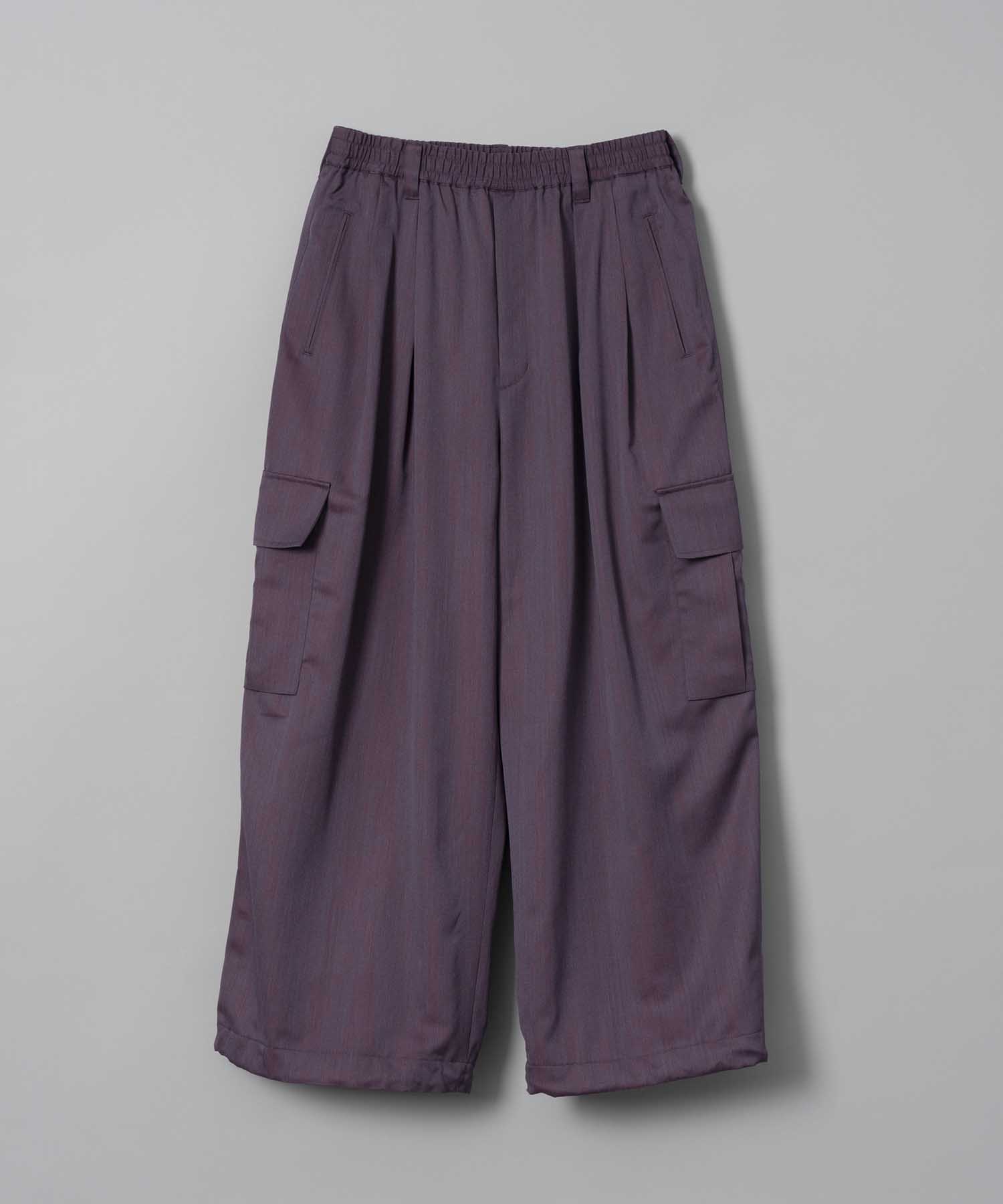 High Count Wool Prime-Wide Cargo Pants