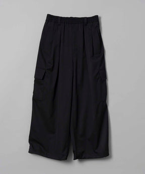 High Count Wool Prime-Wide Cargo Pants