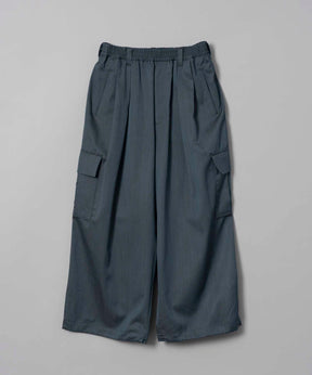 High Count Wool Prime-Wide Cargo Pants