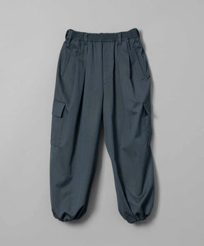 High Count Wool Prime-Wide Cargo Pants