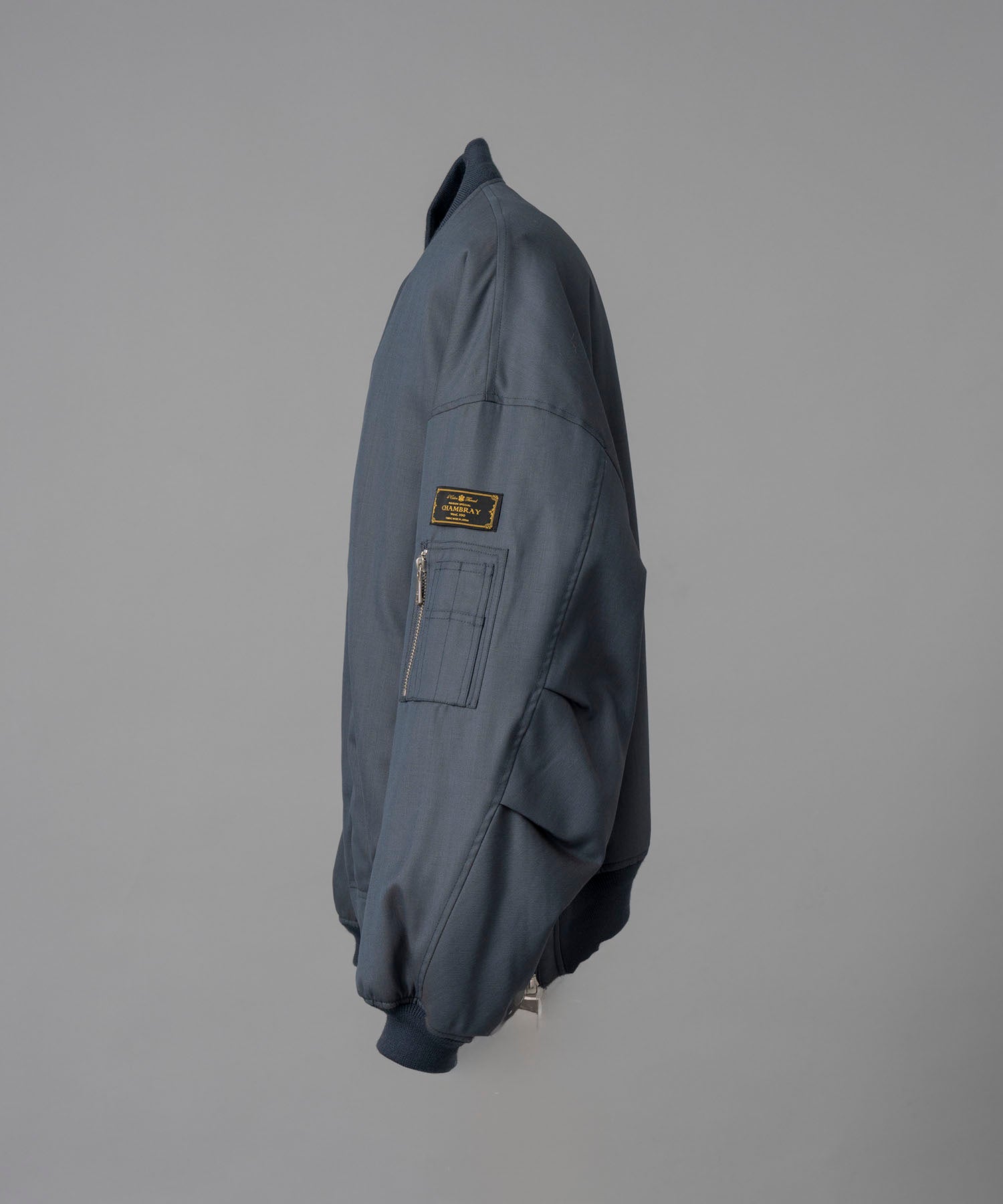 4 Colors Chambray Washable Wool Prime-Over MA-1 Bomber Jacket