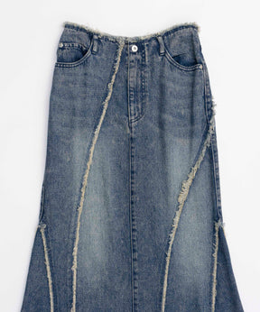 Cellulose Denim Maxi Skirt