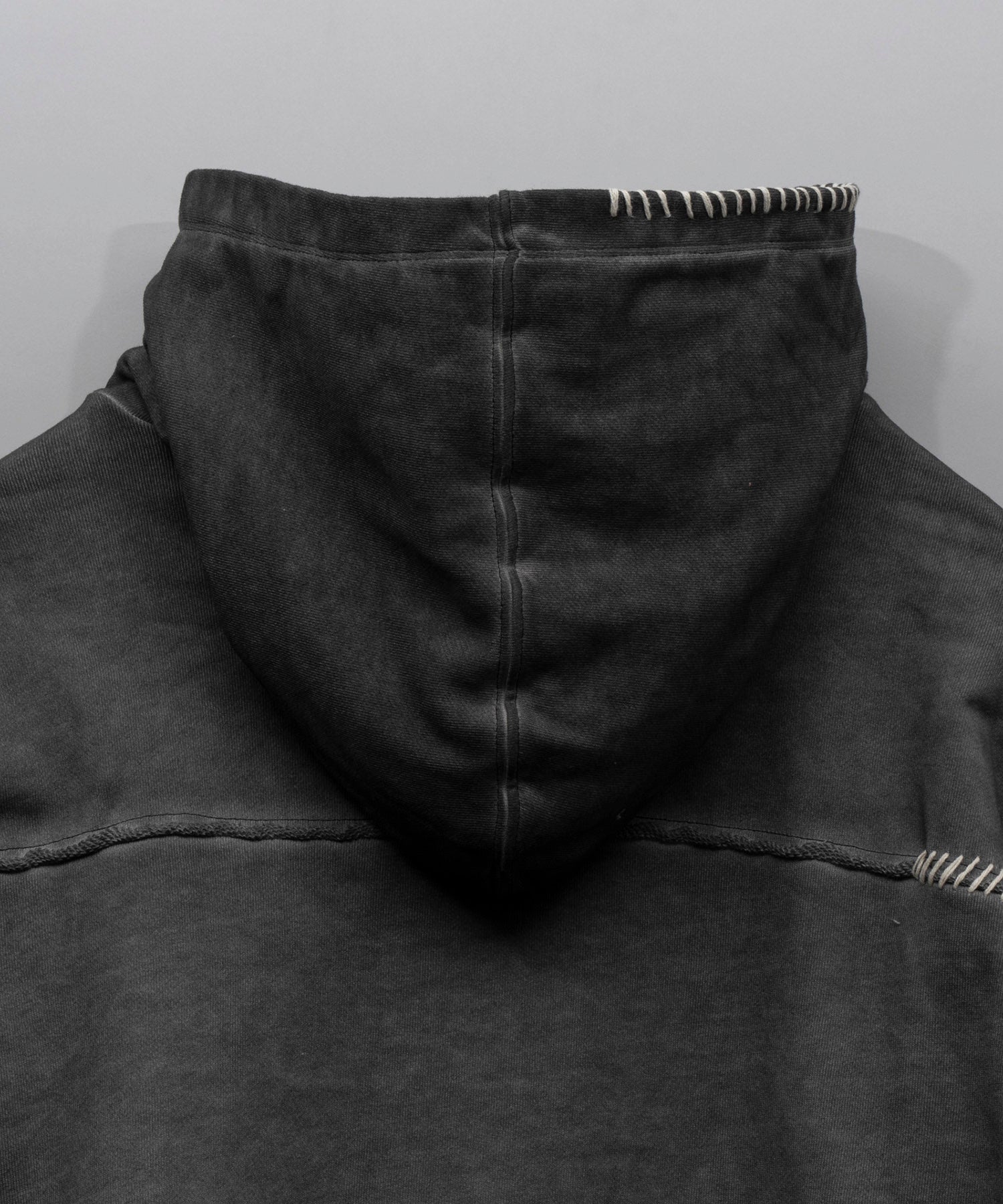 Heavy-Weight Sweat Embroidery Damage Over-Dye Hoodie