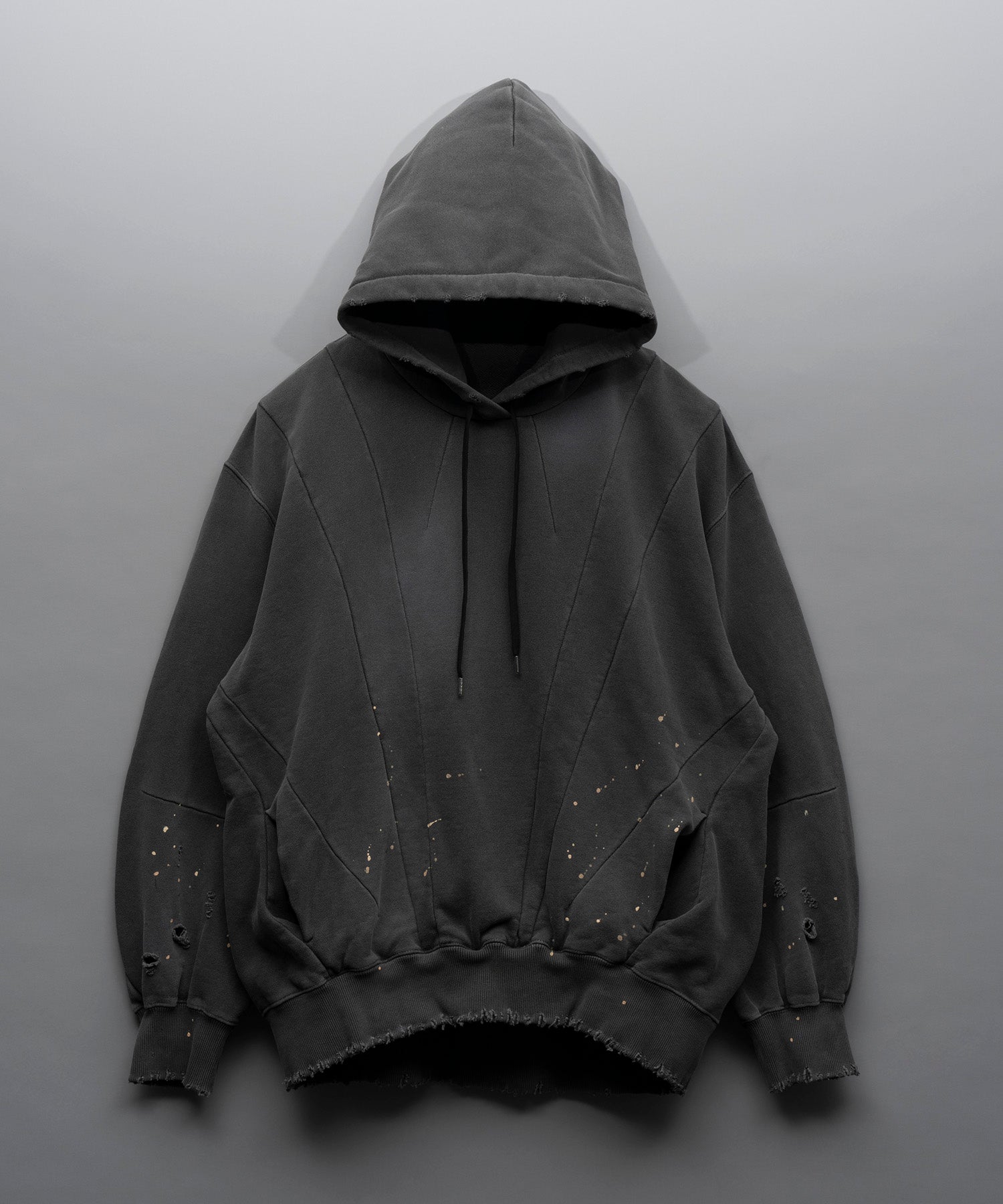 Three-Dimensional Prime-Over Cutting Weathered Hoodie