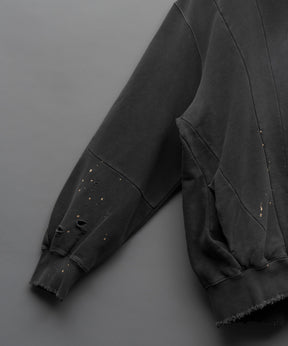 Three-Dimensional Prime-Over Cutting Weathered Hoodie