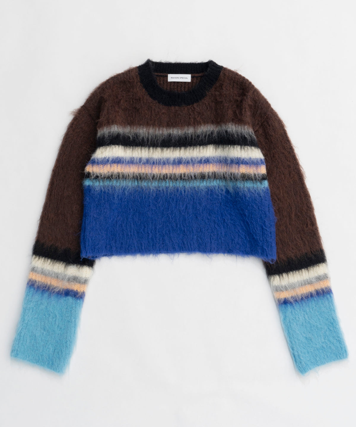 【24WINTER PRE-ORDER】Multi Border Short Length Knit Tops