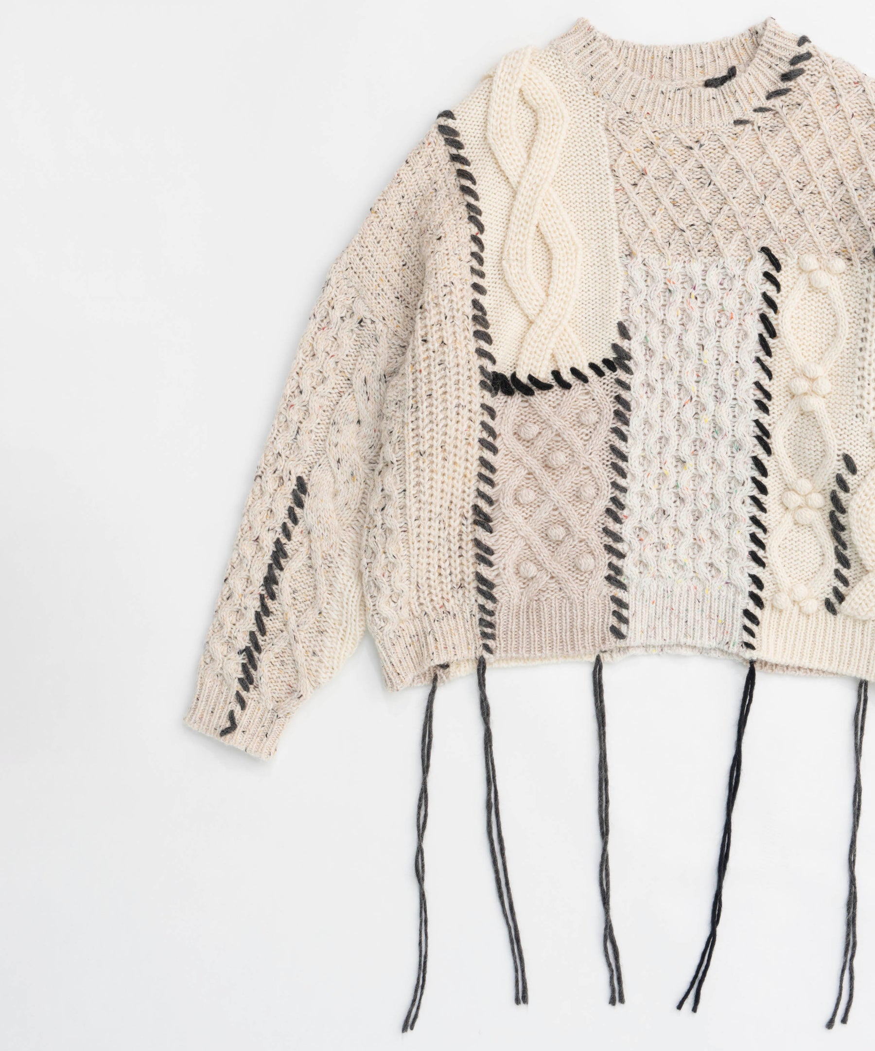 【24WINTER PRE-ORDER】Cable Knitting Stitch Knit Tops