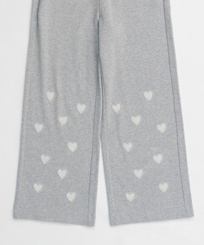 【24WINTER PRE-ORDER】Many Heart Cutouts Sweatpants